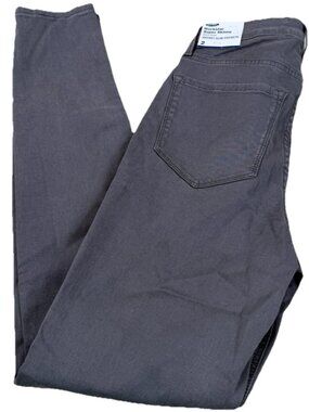 Old Navy Rockstar Sz 2 (24x27.5) Super Skinny Sateen Grey Pants High Rise NWT